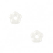 Abalorios flor de cristal checo 5mm - Alabaster Blanco - 02010-29300